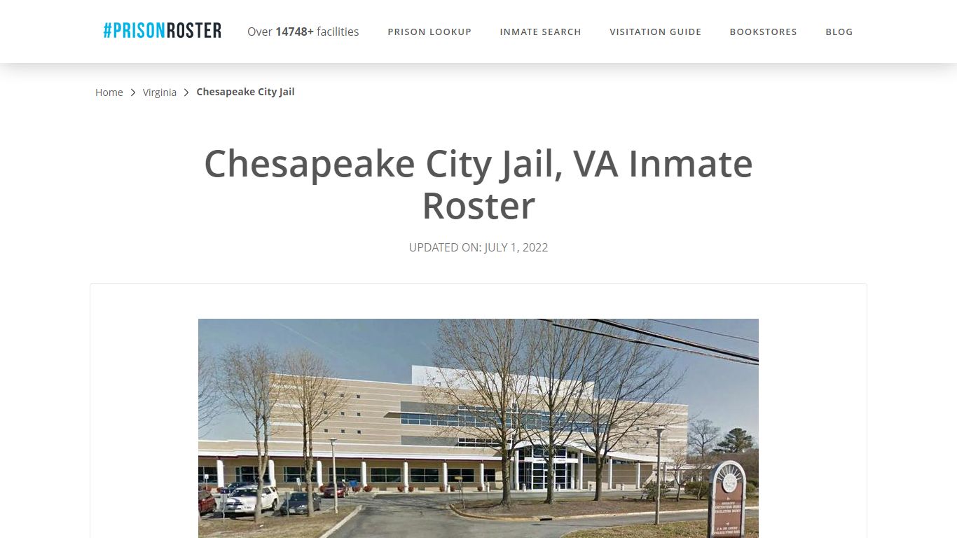Chesapeake City Jail, VA Inmate Roster